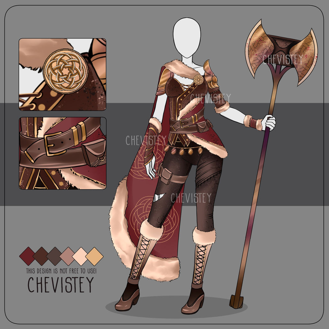 Outfit Adoptable [Female Celtic Warrior] – Chevistey